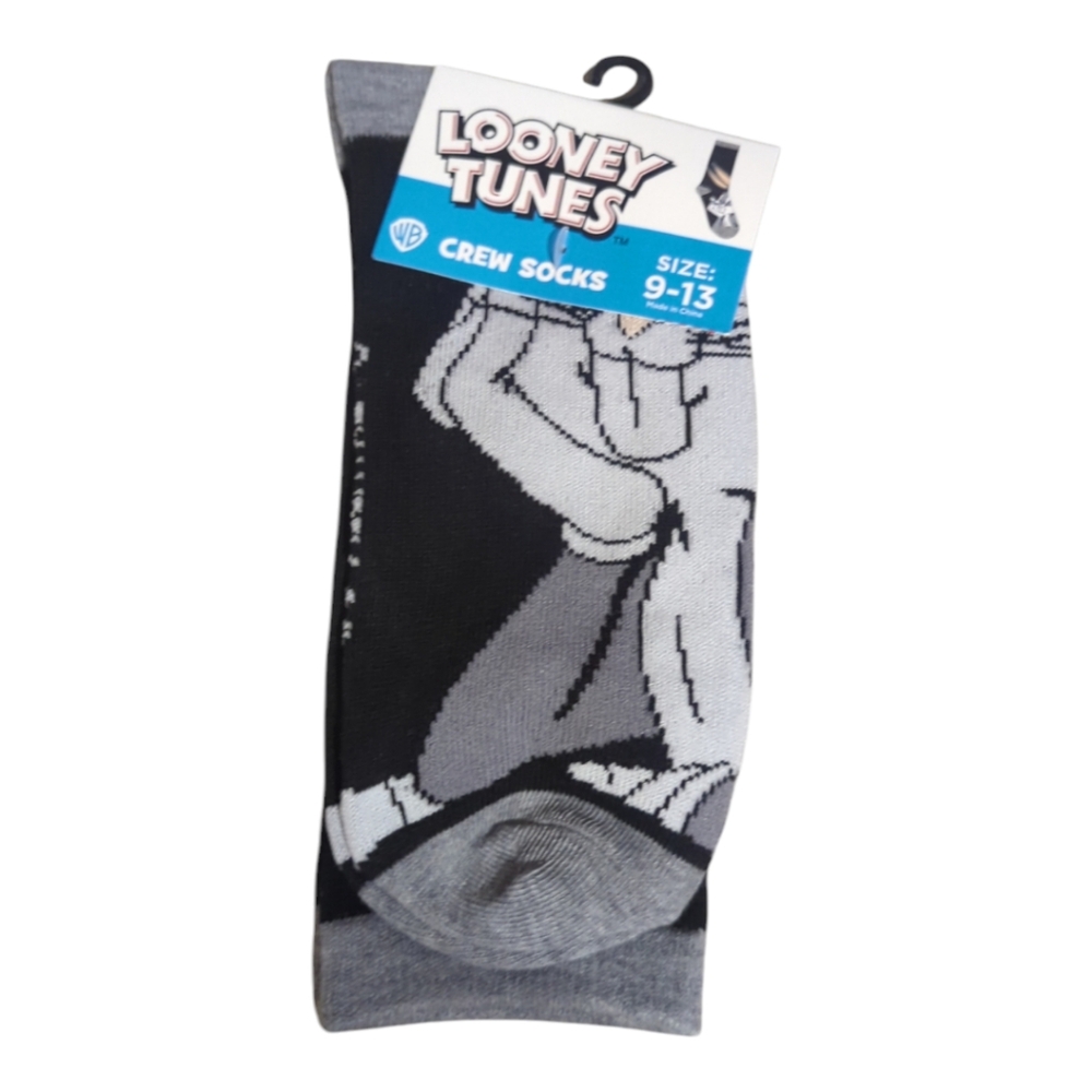 Looney Tones Bugs Bunny Crew Socks 1 Pair - Picture 2 of 3